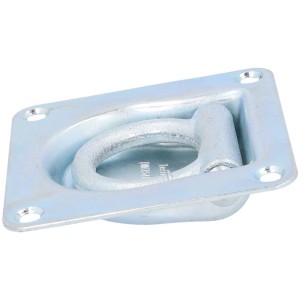 Cartrend anello di ancoraggio con anello, 600 kg, acciaio zincato, accessorio per rimorchi auto.