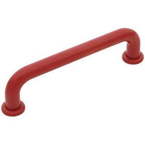 Maniglia per mobili in plastica rosso rubino, interasse 96 mm.