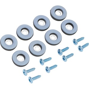 8 patins Ultra Ø 22mm avec vis pour meubles. Protection de sol pour stratifié, parquet et moquette.