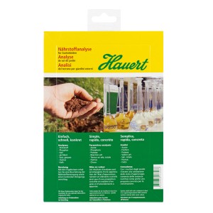 Hauert Kit d'analyse de sol NPK pour l'analyse des nutriments des sols de jardin.