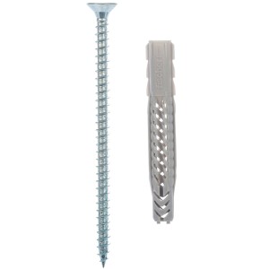 Fischer Tassello universale UX 6 x 50 con vite, adatto per materiali da costruzione pieni, forati e pannelli.