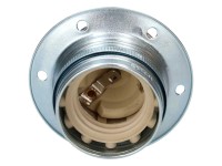 E27-Fassung Randmantel Stahl M10 x 1 Chrom inkl. Ring