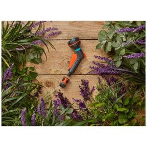 Gardena multi-spruzzatore con water stop, set da 2 pezzi per irrigazione e pulizia giardino.