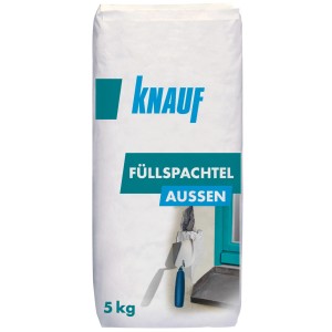 Sac d'enduit de rebouchage extérieur Knauf Füllspachtel, 5 kg. Convient pour réparer, rénover et enduire à l'extérieur.
