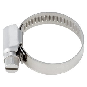 Collier de serrage en acier inoxydable, 16-32 mm, pour raccords de tuyaux.