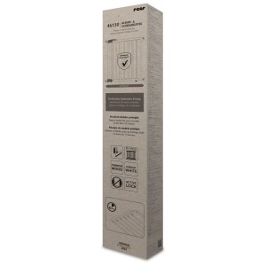 Verpackung des Reer Klemm- und Schraubgitters Holz Weiss, 72 x 63-106 cm.