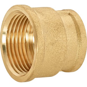 Manicotto di riduzione filettato in ottone, 24,1/30,3 mm, per idraulica e riscaldamento.