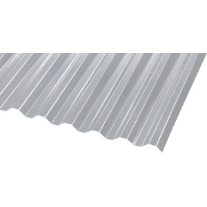 Lastra trapezoidale acrilica trasparente 1,5 mm, adatta per coperture in plastica.