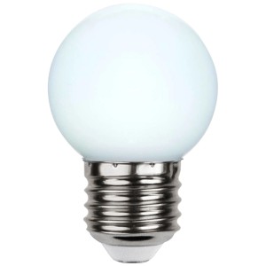 Star Trading LED-Leuchtmittel E27, G45, opal, für Aussen, kaltweißes Licht.