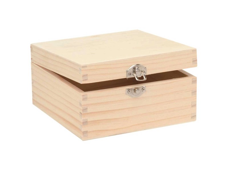 Scatola di legno pino FSC® (HxLxP) 16 x 16 x 8,5 cm