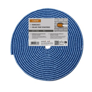 Climapor protection de tuyaux PE 12-15, 10 m, bleu, pour installation de chauffage. Protection contre les dommages, la condensation et la rouille.