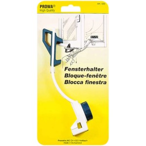 Supporto per finestra Prowa 420 bianco, impedisce lo sbattere della finestra.