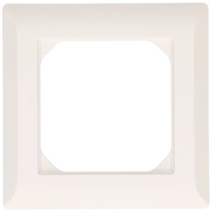 Cornice di copertura a incasso Kallysto bianca, 1 posto, per interruttori e prese.