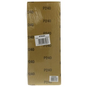 Carta vetrata Presto P240 a umido, 115x280mm, per auto e manutenzione.