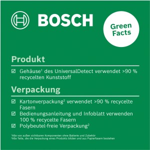 Scanner mural Bosch UniversalDetect : informations sur le produit et l'emballage.
