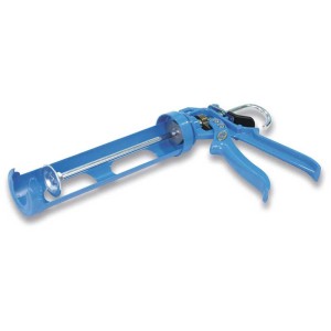 Pistola per cartucce Primur blu per accessori isolanti, pistola a mezzo guscio.