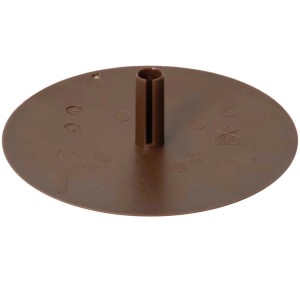 Rosace de plafond marron avec clip à ressort, sans halogène, 98x3 mm pour installation de lampe.