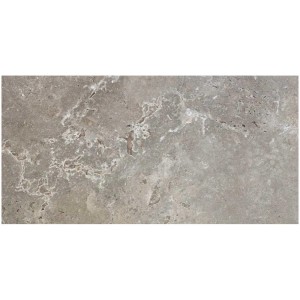 Carrelage en grès cérame Travertino Gris, 30x60 cm, pour intérieur, résistant au gel et aspect travertin.