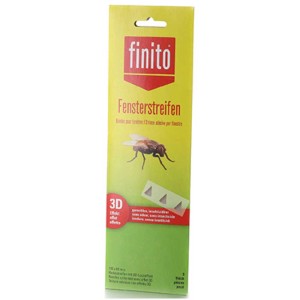 Bandes attrape-mouches Finito pour fenêtre avec effet 3D, paquet.