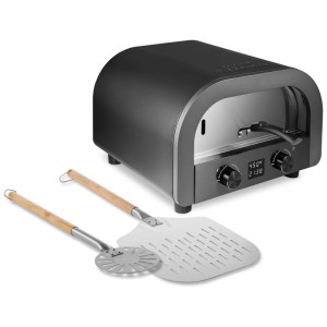 Forno per pizza Trisa Pizza Mio+ antracite con pale per pizza. Grill elettrico per pizza perfetta.