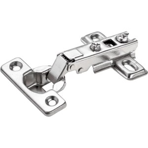 Mini charnière Hettich, recouvrant, 15-25 mm, quincaillerie de meuble en métal, vue détaillée.
