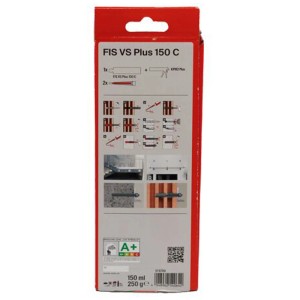 Cartuccia di malta da iniezione Fischer FIS VS Plus 150 C per fissaggio tasselli.