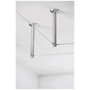 Déflecteur de fixation au plafond en aluminium Paulmann pour systèmes de rails, vue détaillée.