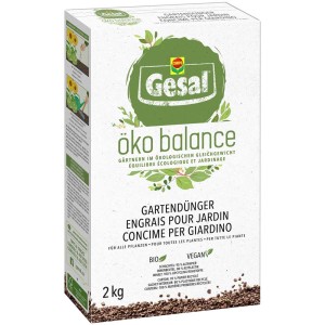 Gesal Fertilizzante Giardino Öko Balance 2 kg in scatola di cartone, fertilizzante universale per una crescita sana delle piante.