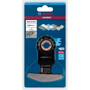 Lame de scie segment Bosch Expert MATI68 RSD4 Spitz, 68mm, pour outils multifonctions, retrait de coulis.