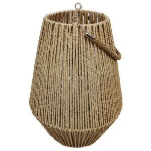 Lanterne décorative Coari en jute, Ø 29 cm, hauteur 38 cm, pour intérieur et extérieur.
