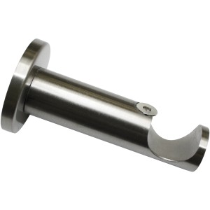 Supporto Gardinia Windsor, 1 binario, effetto acciaio inox per aste da 25 mm.