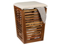 Wenko Wäschetruhe Fondi Holz Braun