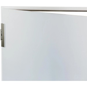 Ferme-porte Abus AC4100 argenté sur porte blanche.