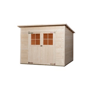 Casetta da giardino in legno Weka Triest non trattato con tetto a una falda, 254x237 cm.