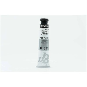 Pébéo Studio Acrylfarbe Silber, 20ml Tube für Künstlerbedarf.