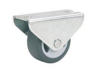 Doerner + Helmer Möbel-Bockrolle mit Softrad Stahl / TPE Ø 2,5 cm / Höhe 2,9 cm