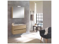 Badmöbel-Set Kora Nabucco Eiche mit Spiegelschrank