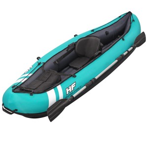 Kit kayak Bestway Hydro-Force Ventura, turquoise avec pagaie et siège.