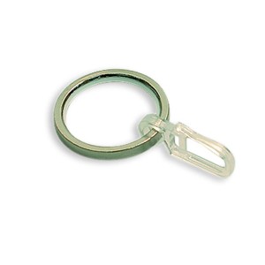 Gardinia Anelli Chicago in acciaio inox con inserto scorrevole, set da 10.
