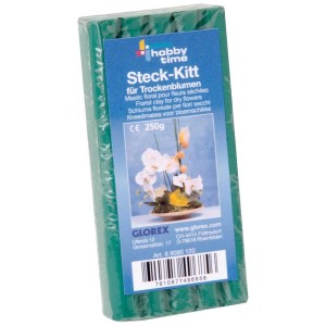 Mastic floral vert (250g) pour compositions de fleurs séchées et travaux de fleuristerie.