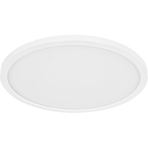 Plafonnier LED Globo Sapana blanc et rond, Ø 29,4 cm, pour salle de bain et autres pièces.