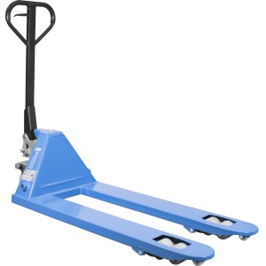 Transpallet blu Güde GHW 2500-115 PA con ruote in poliammide.