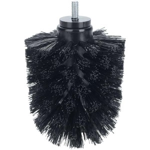 Tête de brosse WC de rechange noire, diamètre 8 cm, compatible avec de nombreuses brosses.
