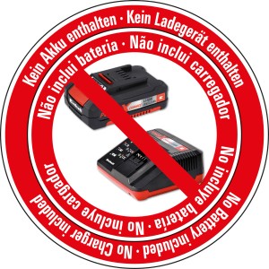 Batterie et chargeur Einhell Power X-Change non inclus.