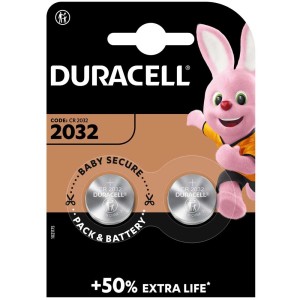 Duracell CR2032, lot de 2 piles bouton : Pile au lithium pour appareils comme les balances et télécommandes.