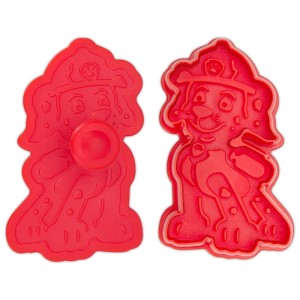 Roter Paw Patrol Ausstecher Marshall mit Auswerfer für Plätzchen und Kekse.