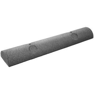 Grauer Kraiburg Profimat® Bumpy Anfahrschutz aus Gummigranulat, 15x80 cm, mit Aussparungen.