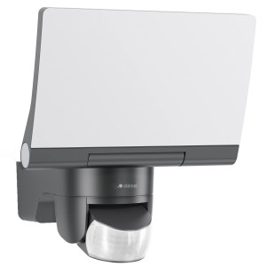 Lampada da parete per esterni a LED Steinel XLED Home 2 S grafite con sensore di movimento.