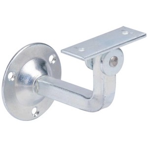 Support de main courante galvanisé avec support mobile pour montage sur escaliers et rampes.