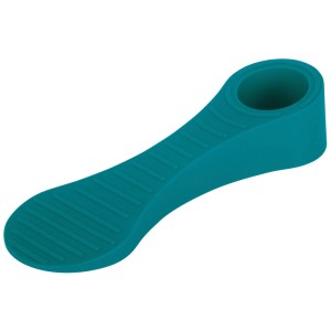 Cuneo fermaporta Dooneo di fix-o-moll in PVC petrolio. Antiscivolo, per fessure fino a 22mm.